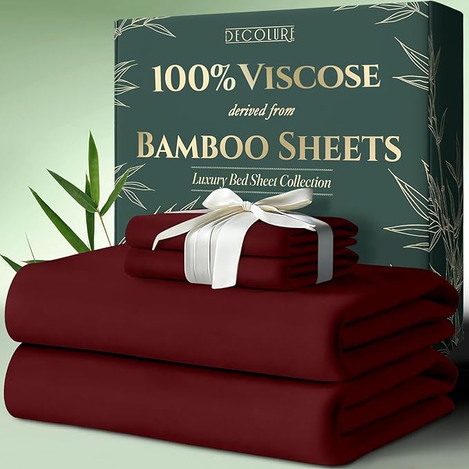 Bamboo Sheet Set - Burgundy