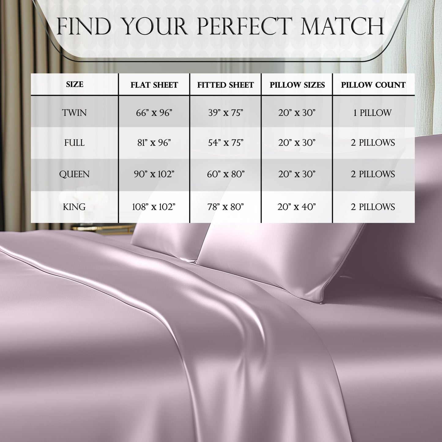 Satin Sheet Set - Lavender