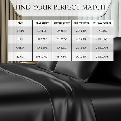Satin Sheet Set - Stone Grey