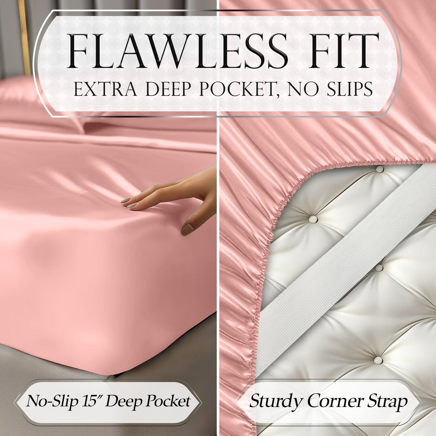 Satin Sheet Set - Blush Pink