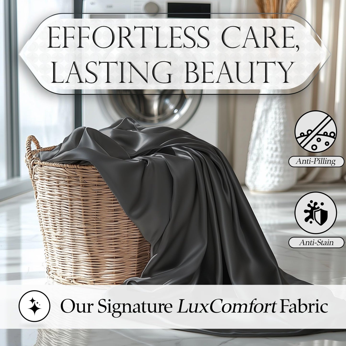 Satin Fitted Sheet - Stone Grey