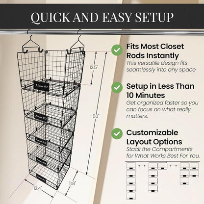 Hanging Closet Organizer - Adjustable