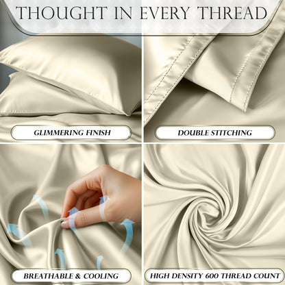 Satin Sheet Set - Champagne