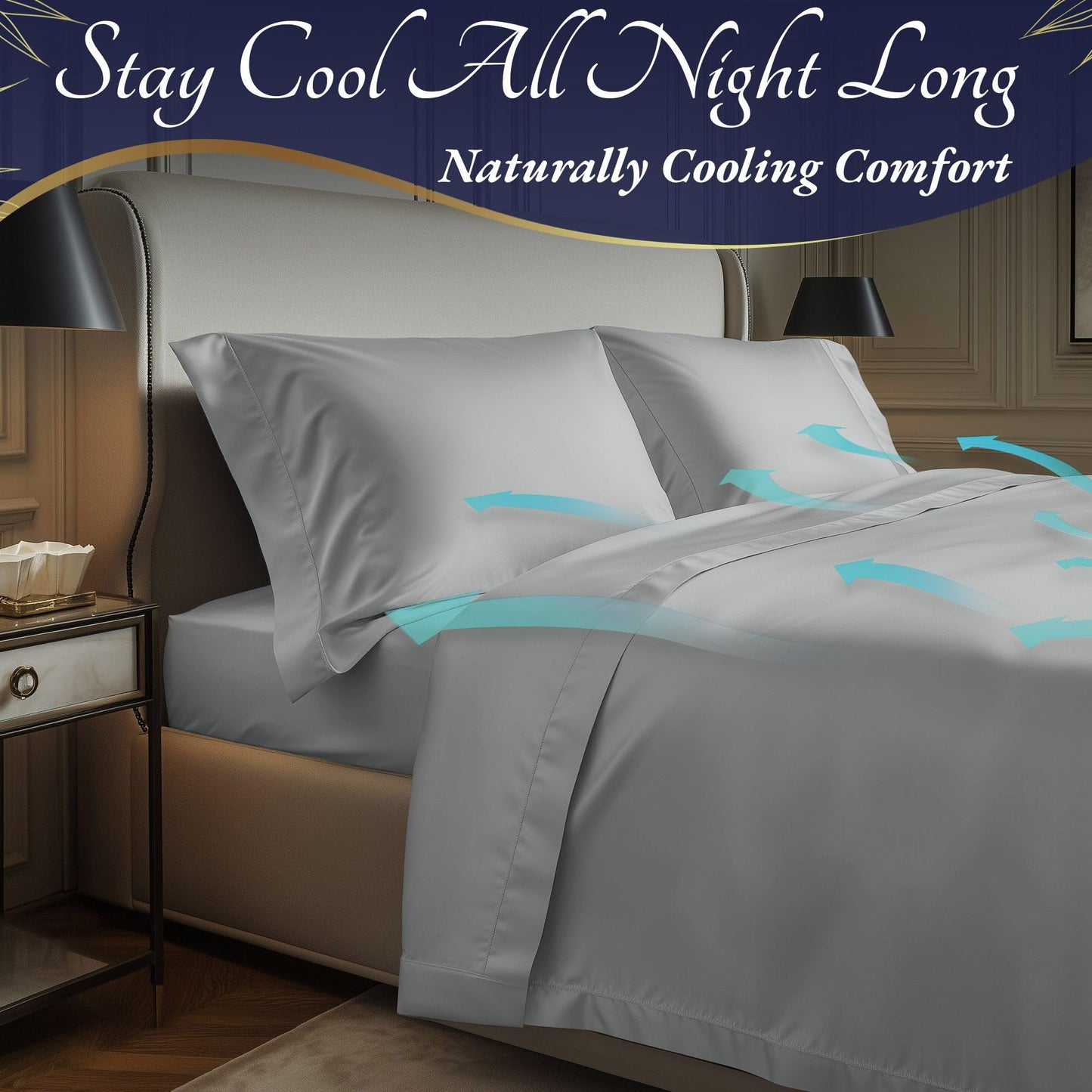 Bamboo Sheet Set - Light Grey