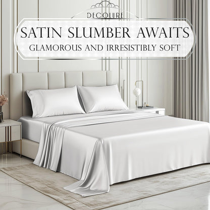 Satin Sheet Set - White