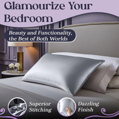 Silk Sleep Pillowcase - Silver Grey
