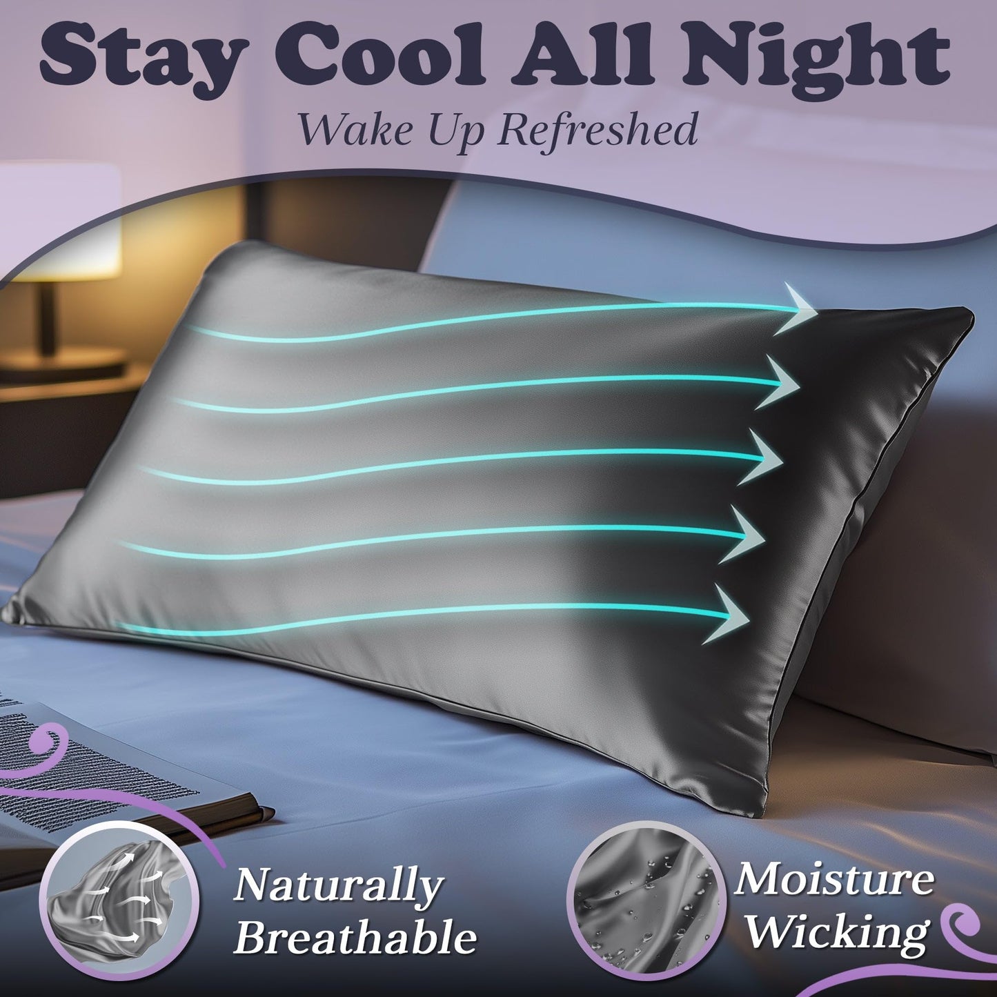 Silk Sleep Pillowcase - Grey