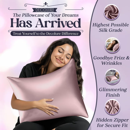 Silk Sleep Pillowcase - Coral