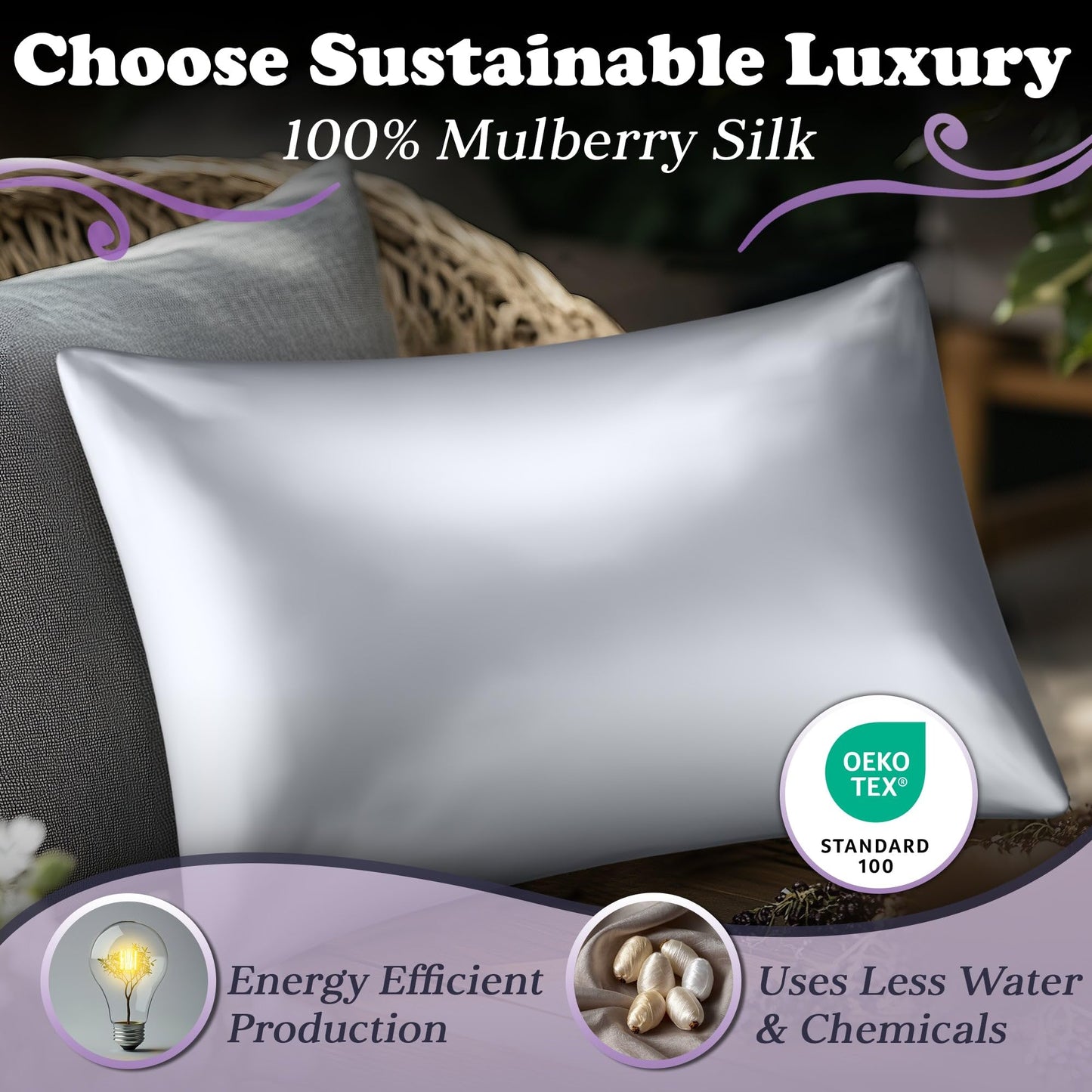 Silk Sleep Pillowcase - Silver Grey