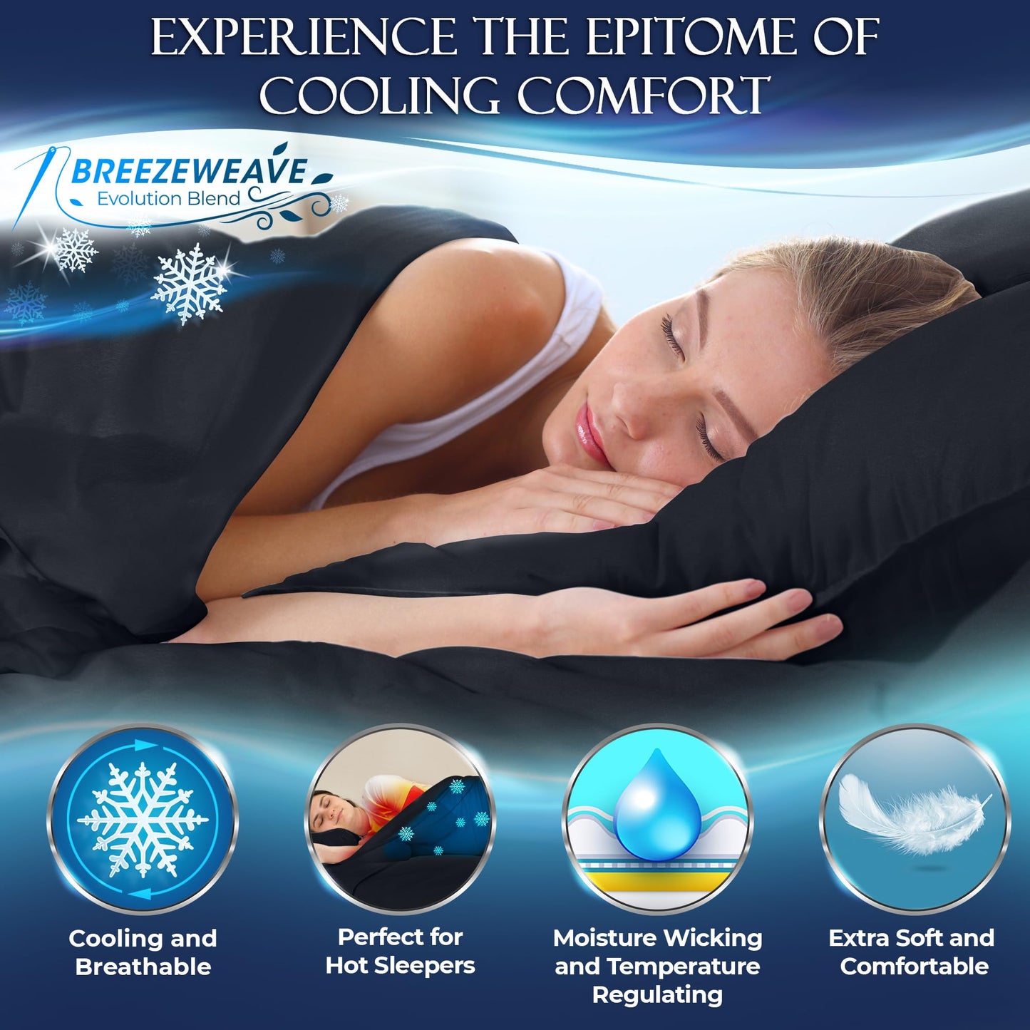 Cooling Sheet Set - Midnight Black