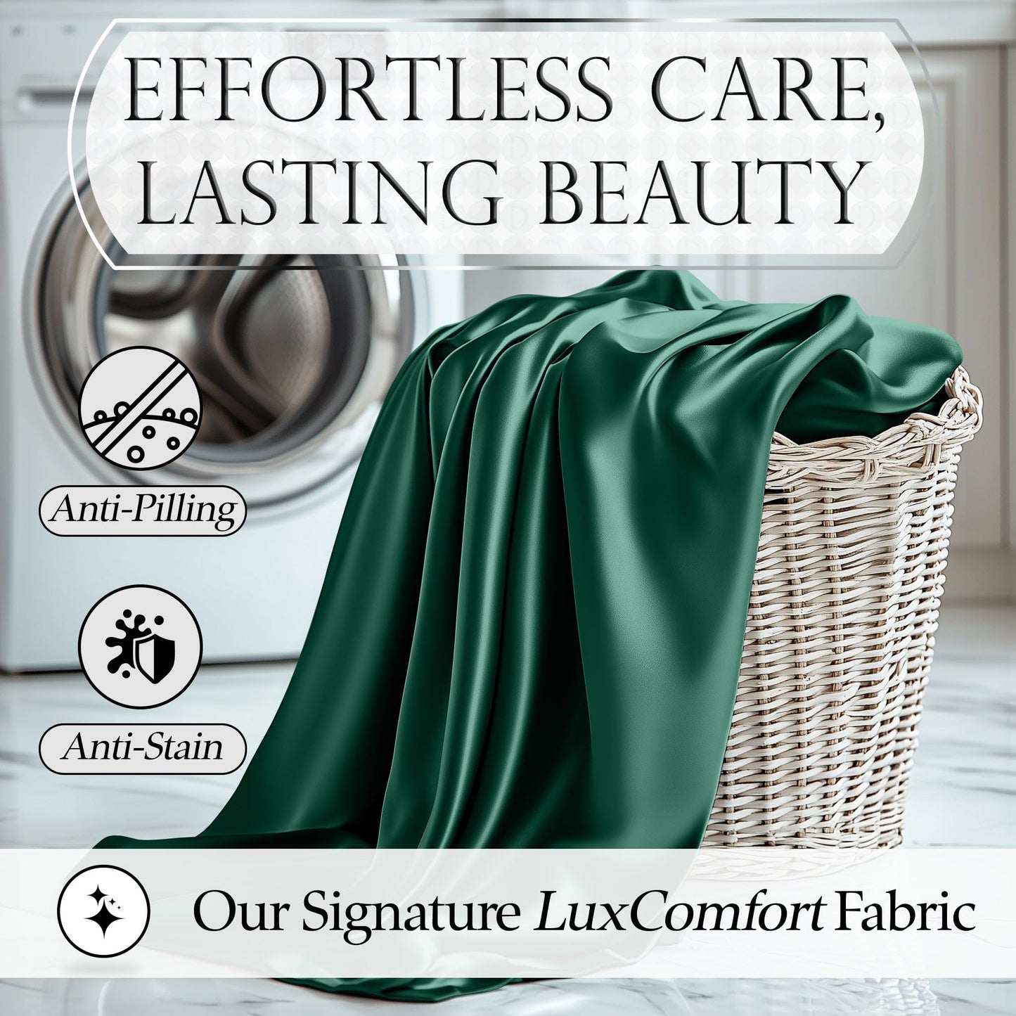 Satin Sheet Set - Dark Green