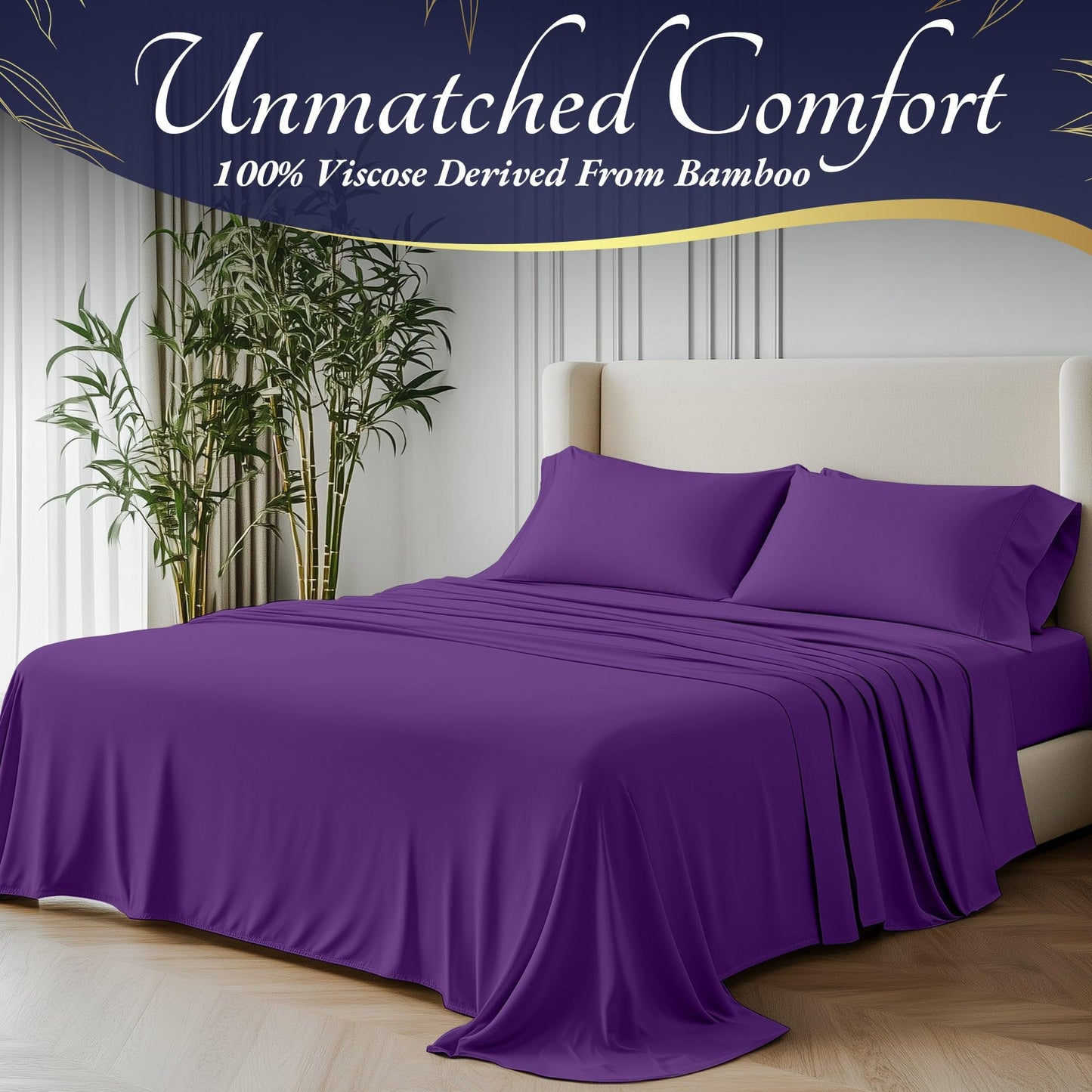 Bamboo Sheet Set - Purple