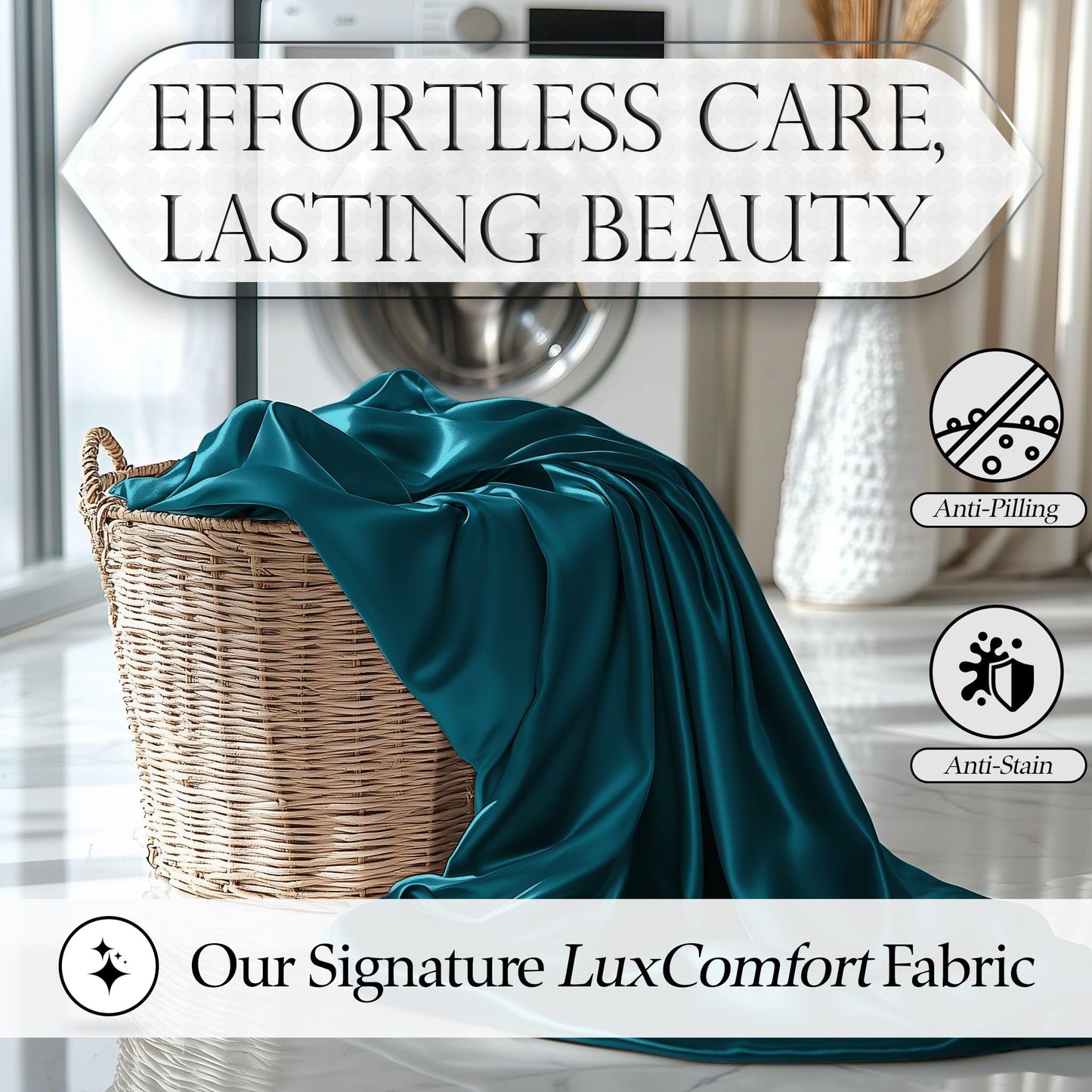 Satin Fitted Sheet - Sea Teal