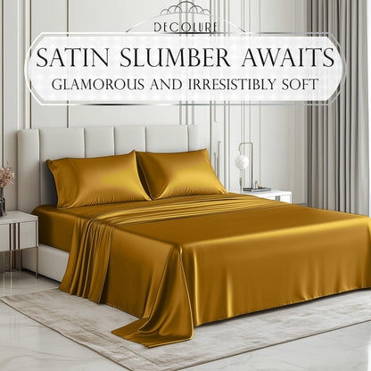 Satin Sheet Set - Gold