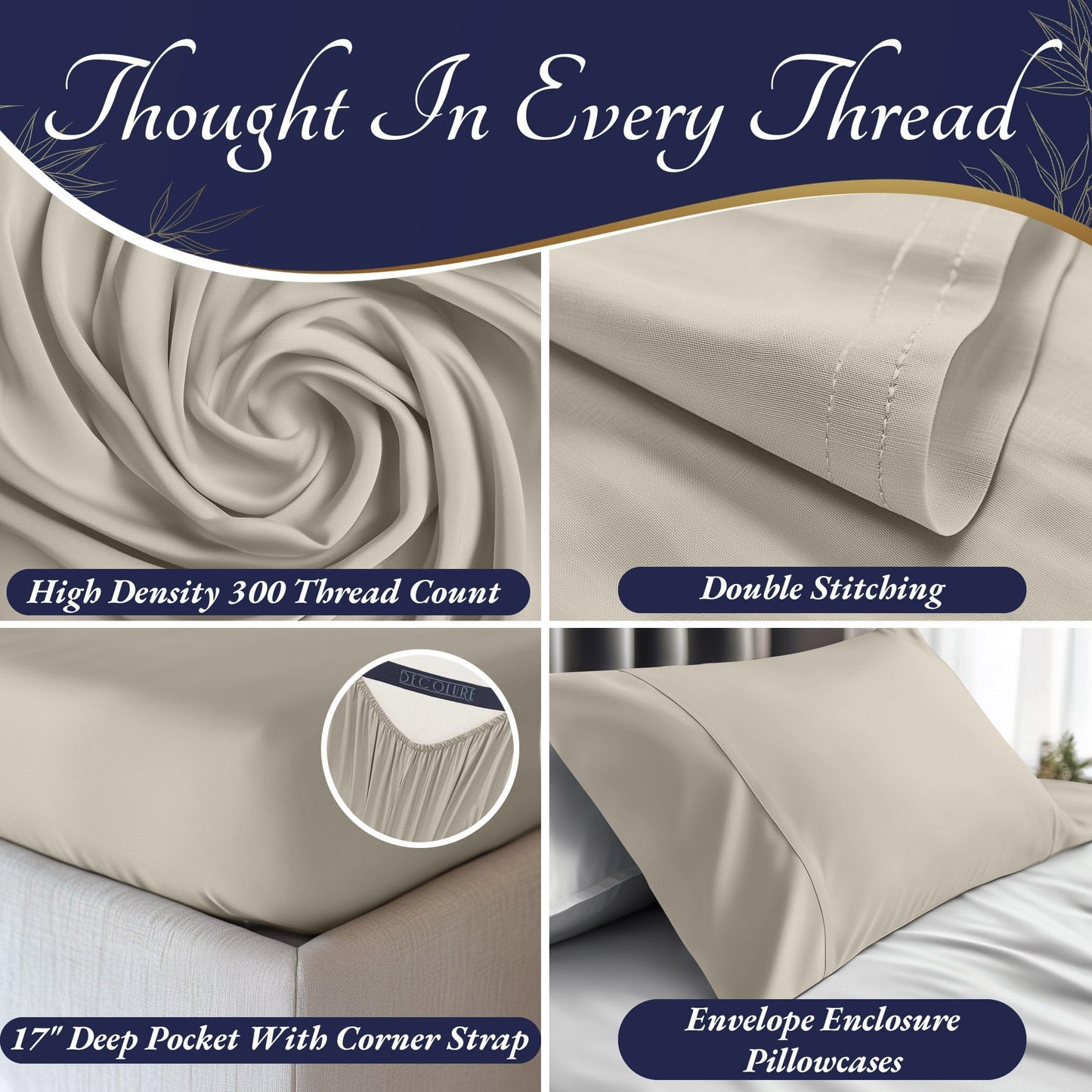 Bamboo Sheet Set - Taupe