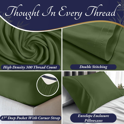 Bamboo Sheet Set - Olive