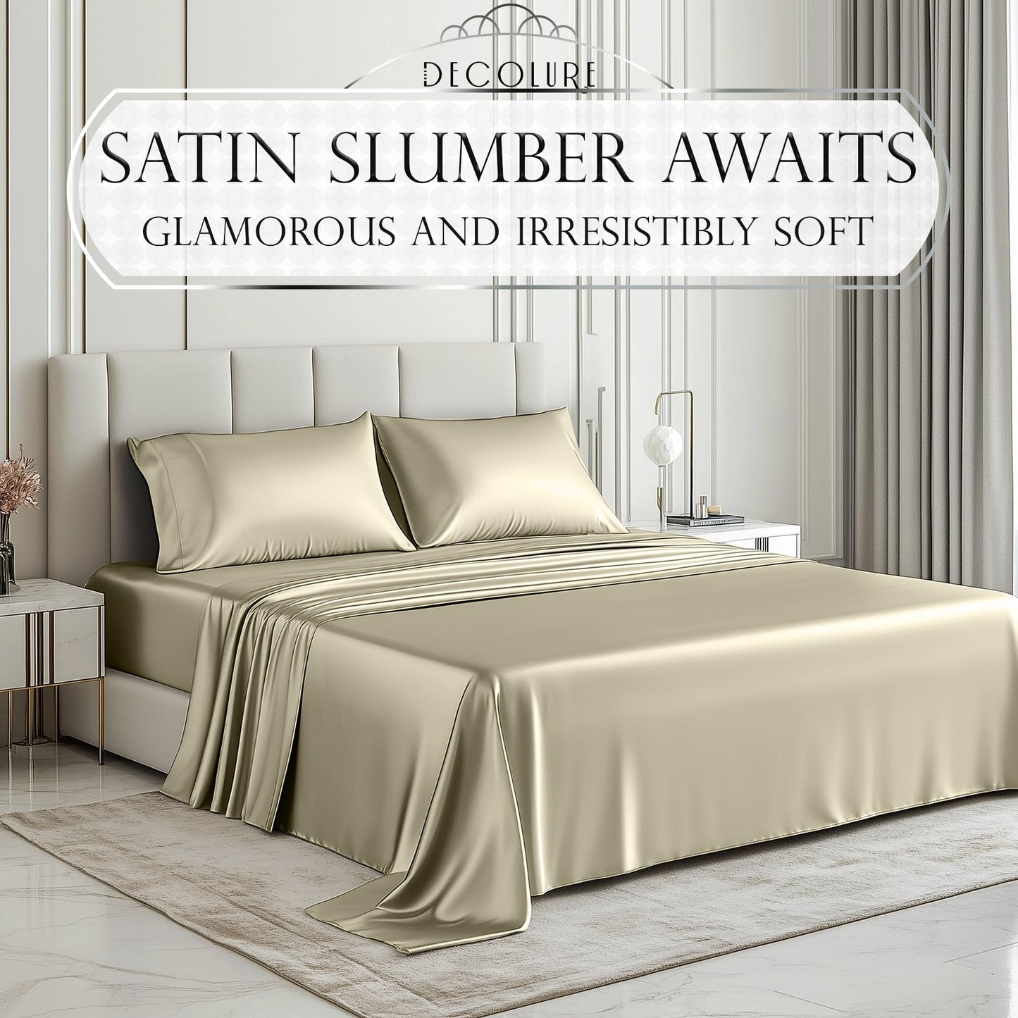 Satin Sheet Set - Champagne