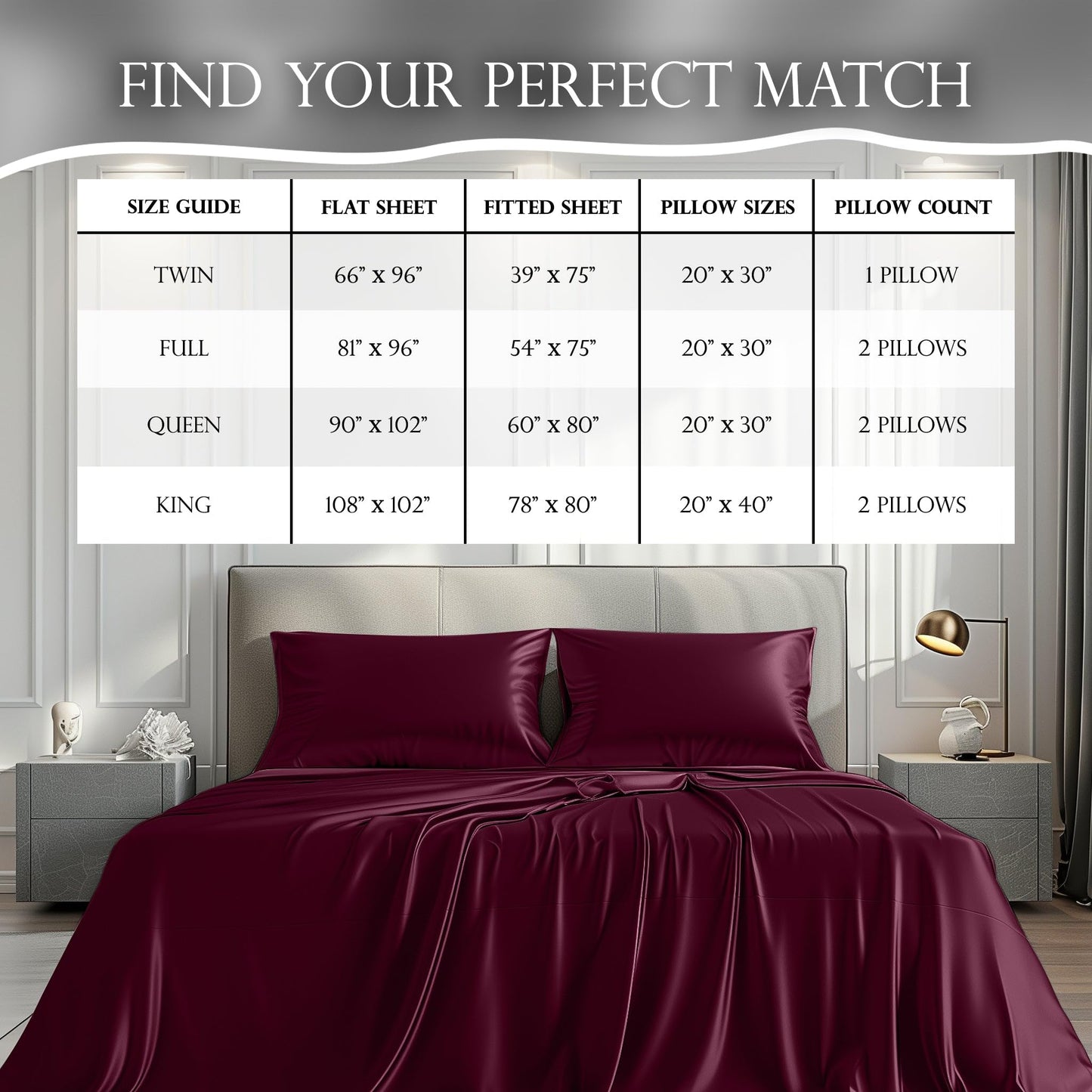 Satin Sheet Set - Rosewood