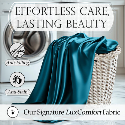 Satin Sheet Set - Sea Teal