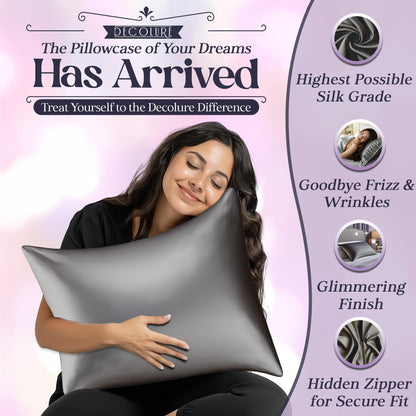 Silk Sleep Pillowcase - Grey