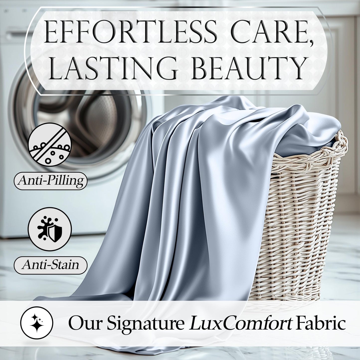 Satin Sheet Set - Baby Blue
