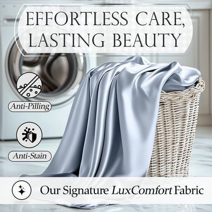 Satin Sheet Set - Baby Blue