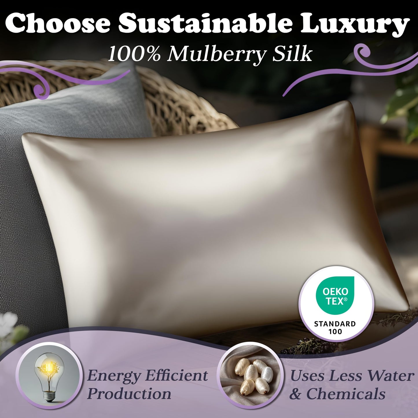 Silk Sleep Pillowcase - Champagne