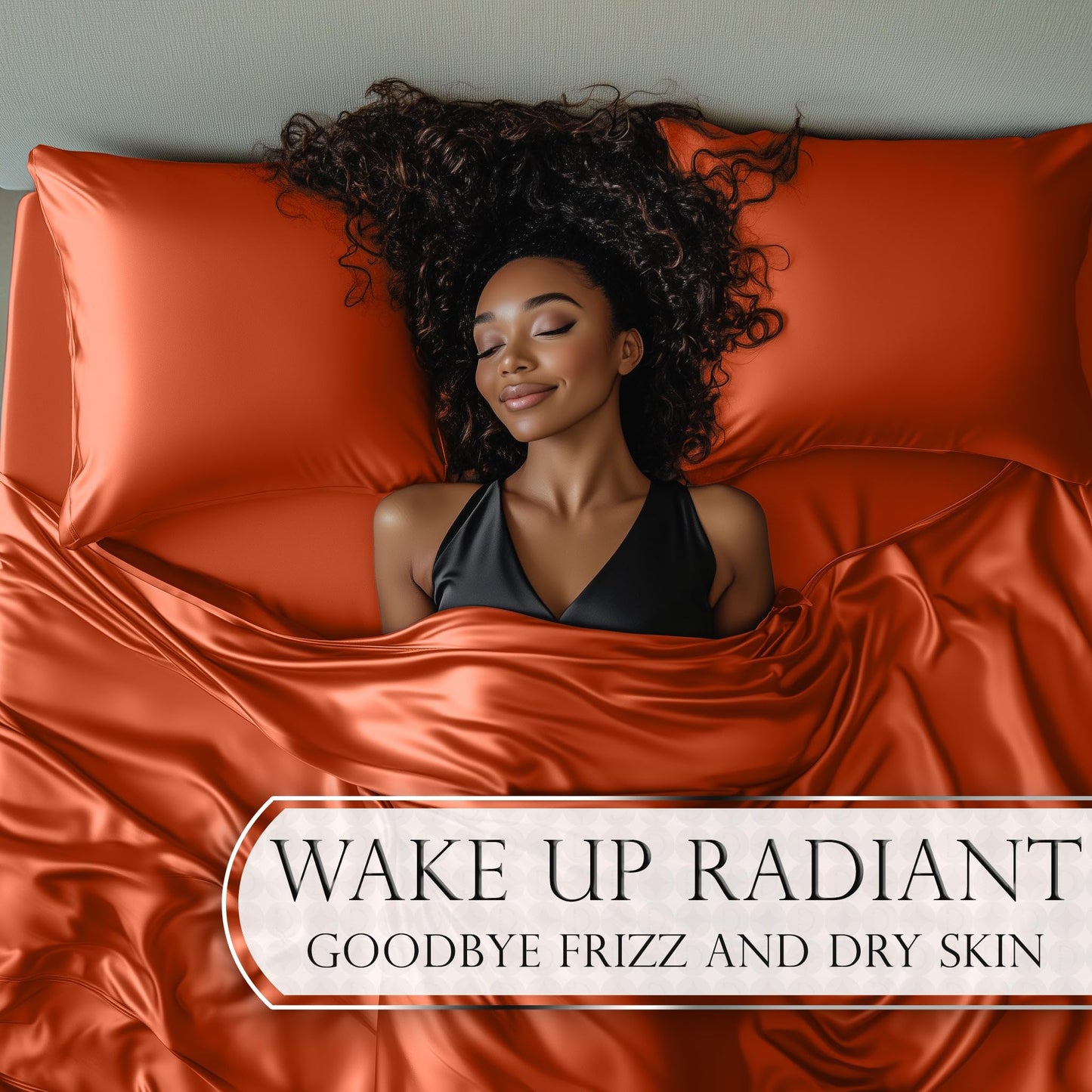 Satin Sheet Set - Burnt Orange