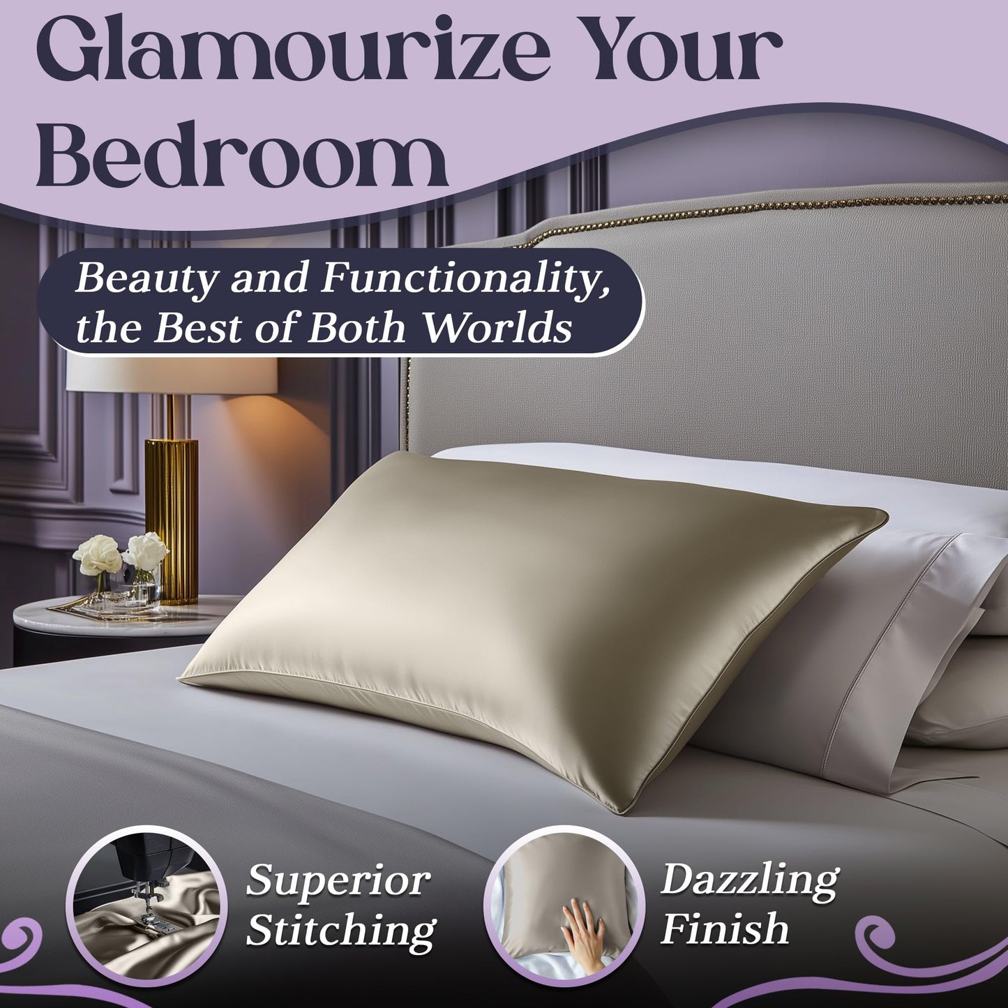 Silk Sleep Pillowcase - Champagne
