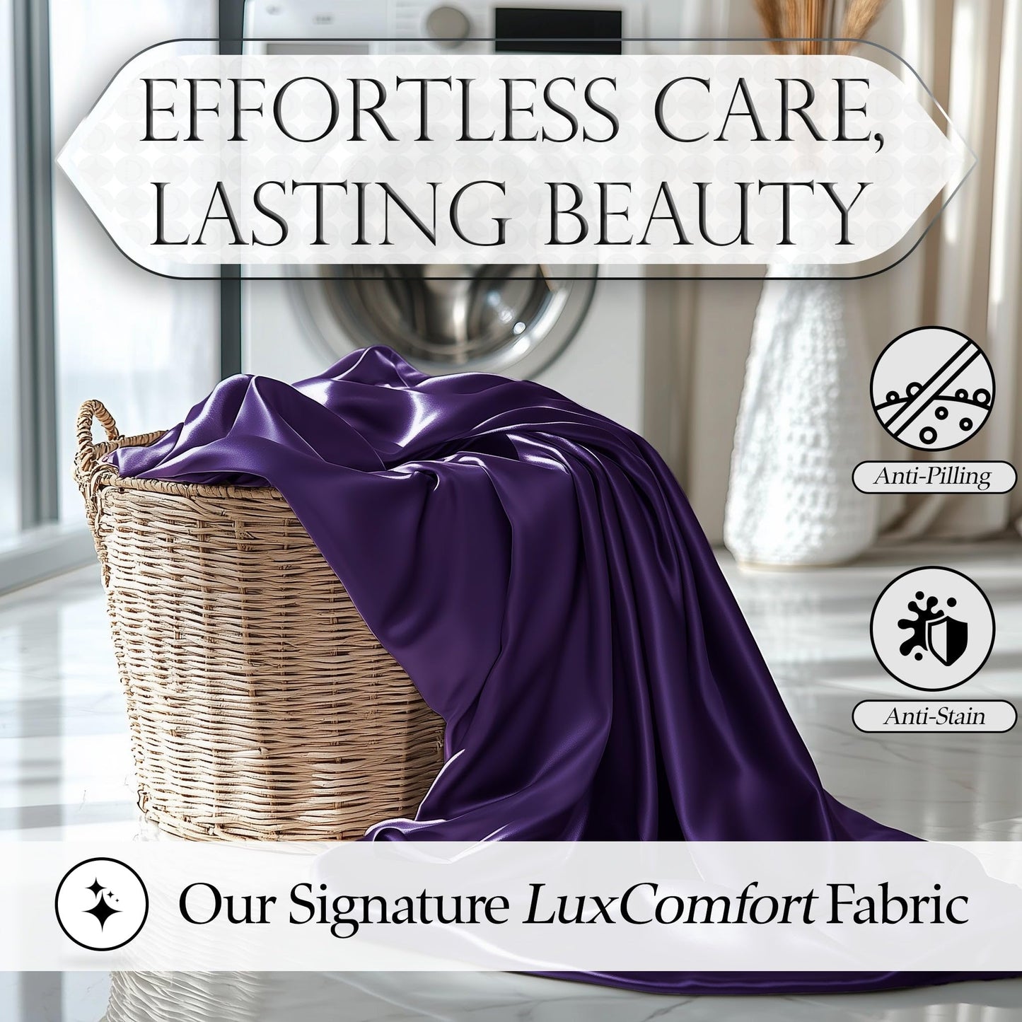Satin Fitted Sheet - Purple