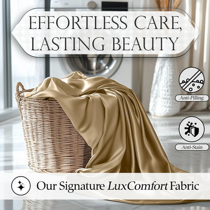 Satin Fitted Sheet - Ivory
