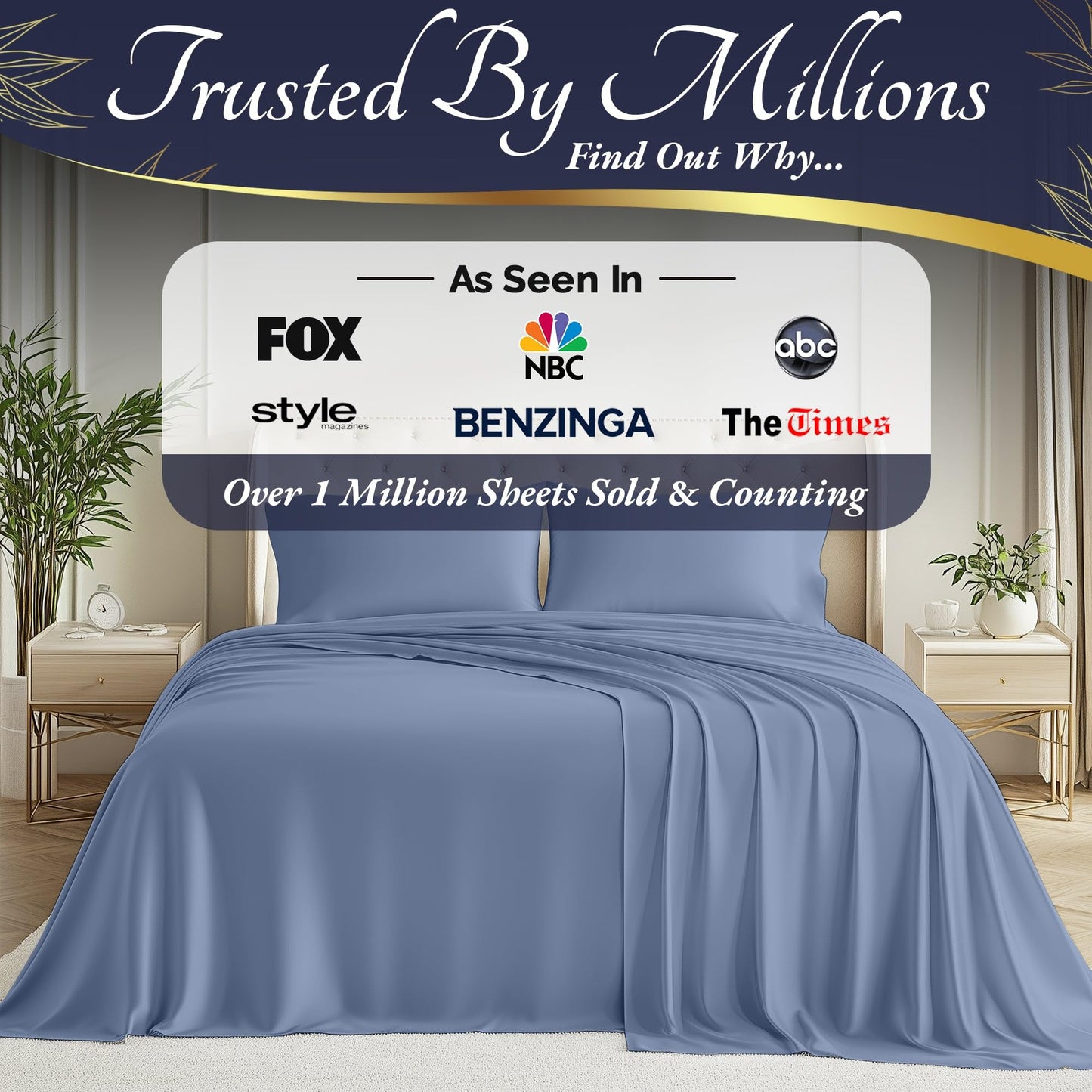 Bamboo Sheet Set - Light Blue