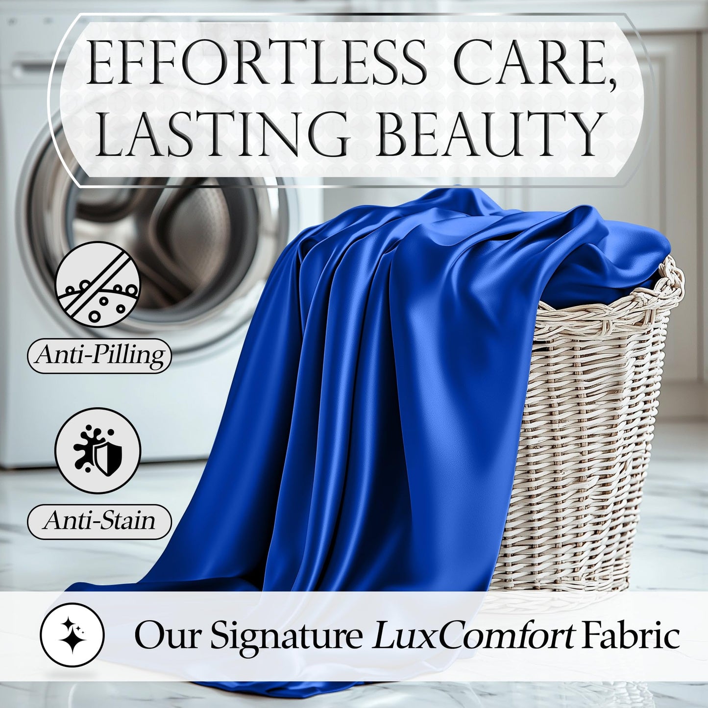 Satin Sheet Set - Blue