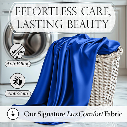 Satin Sheet Set - Blue