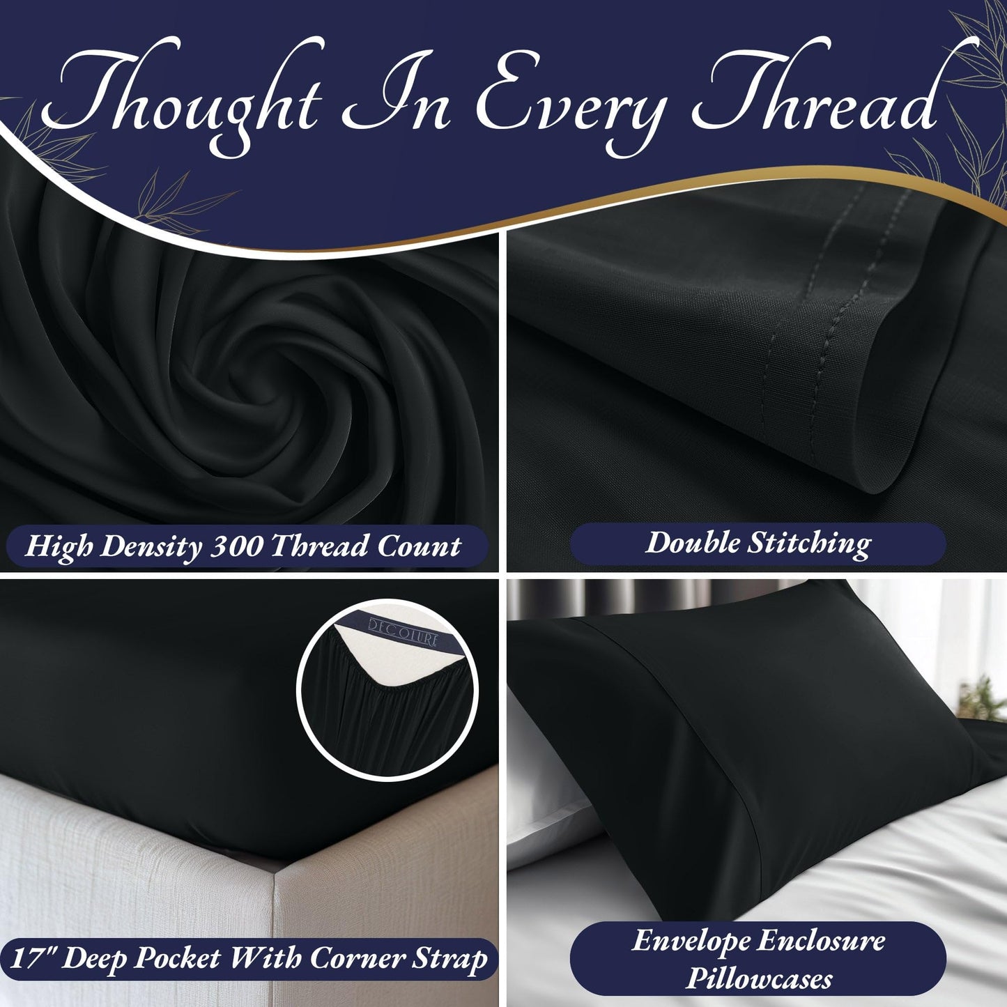 Bamboo Sheet Set - Black