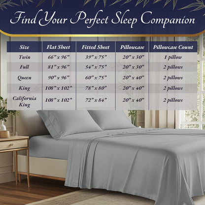 Bamboo Sheet Set - Light Grey