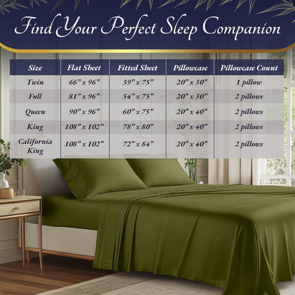 Bamboo Sheet Set - Light Olive