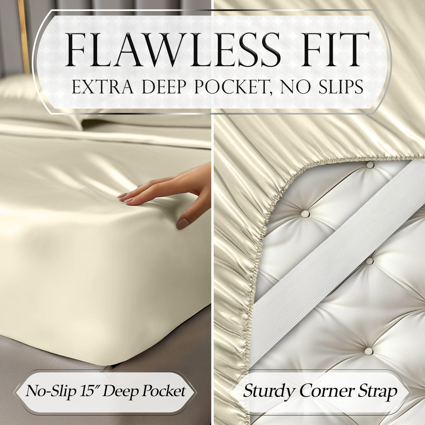 Satin Sheet Set - Champagne