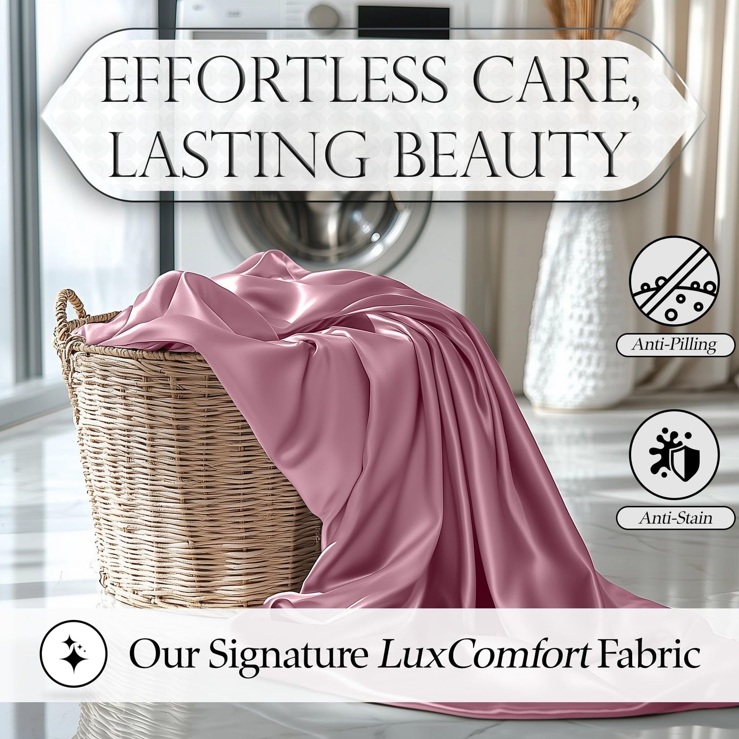 Satin Fitted Sheet - Pink