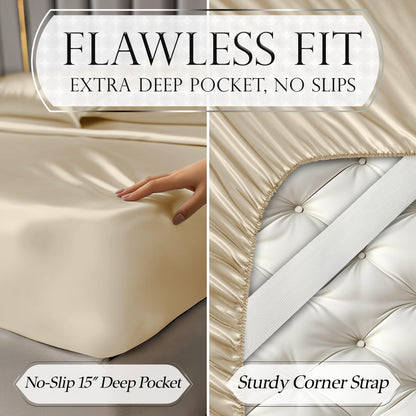Satin Sheet Set - Ivory