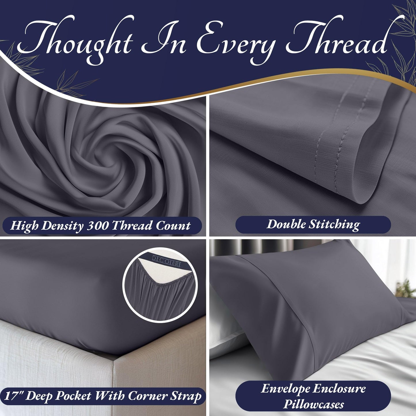 Bamboo Sheet Set - Grey