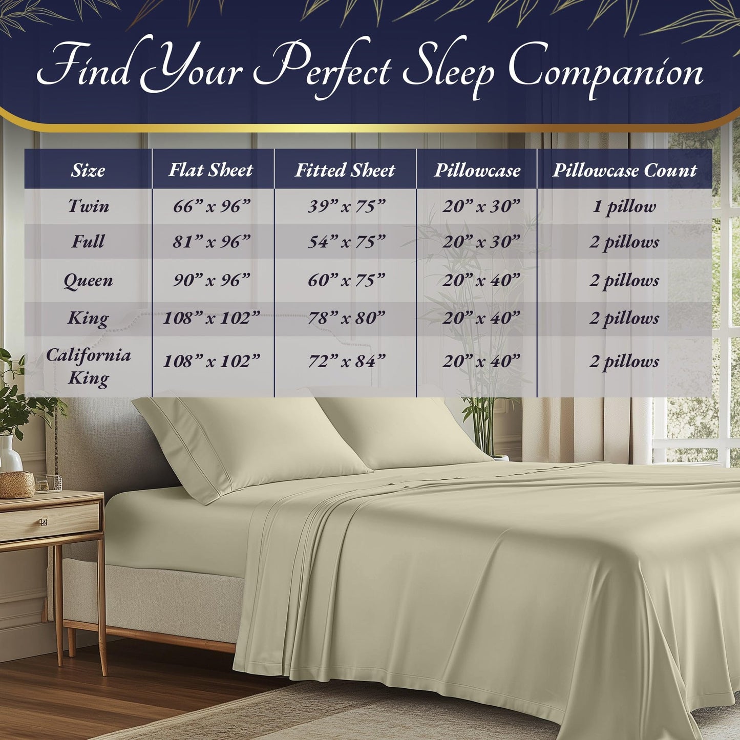 Bamboo Sheet Set - Creme