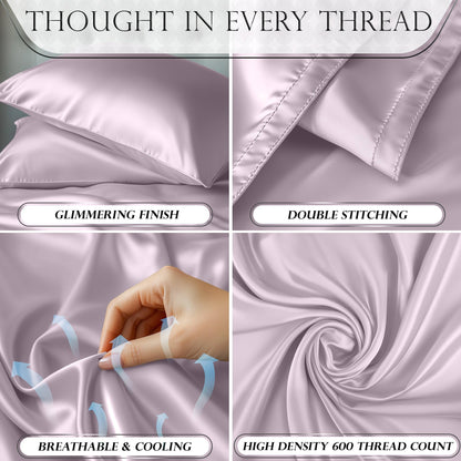 Satin Sheet Set - Lavender