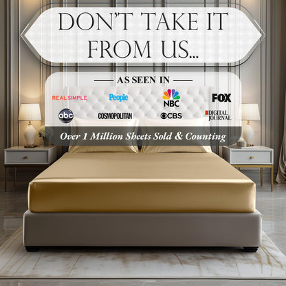 Satin Fitted Sheet - Ivory