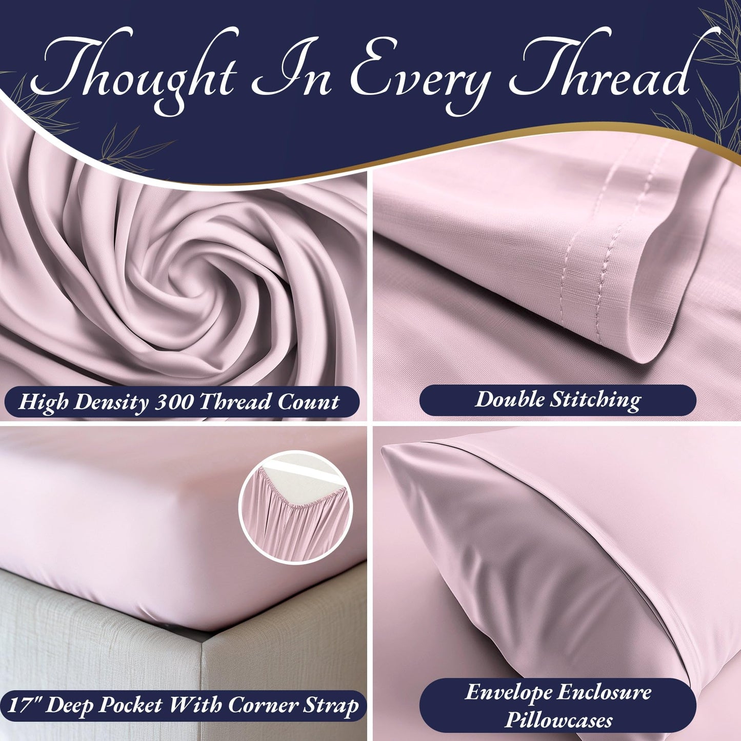 Bamboo Sheet Set - Light Pink
