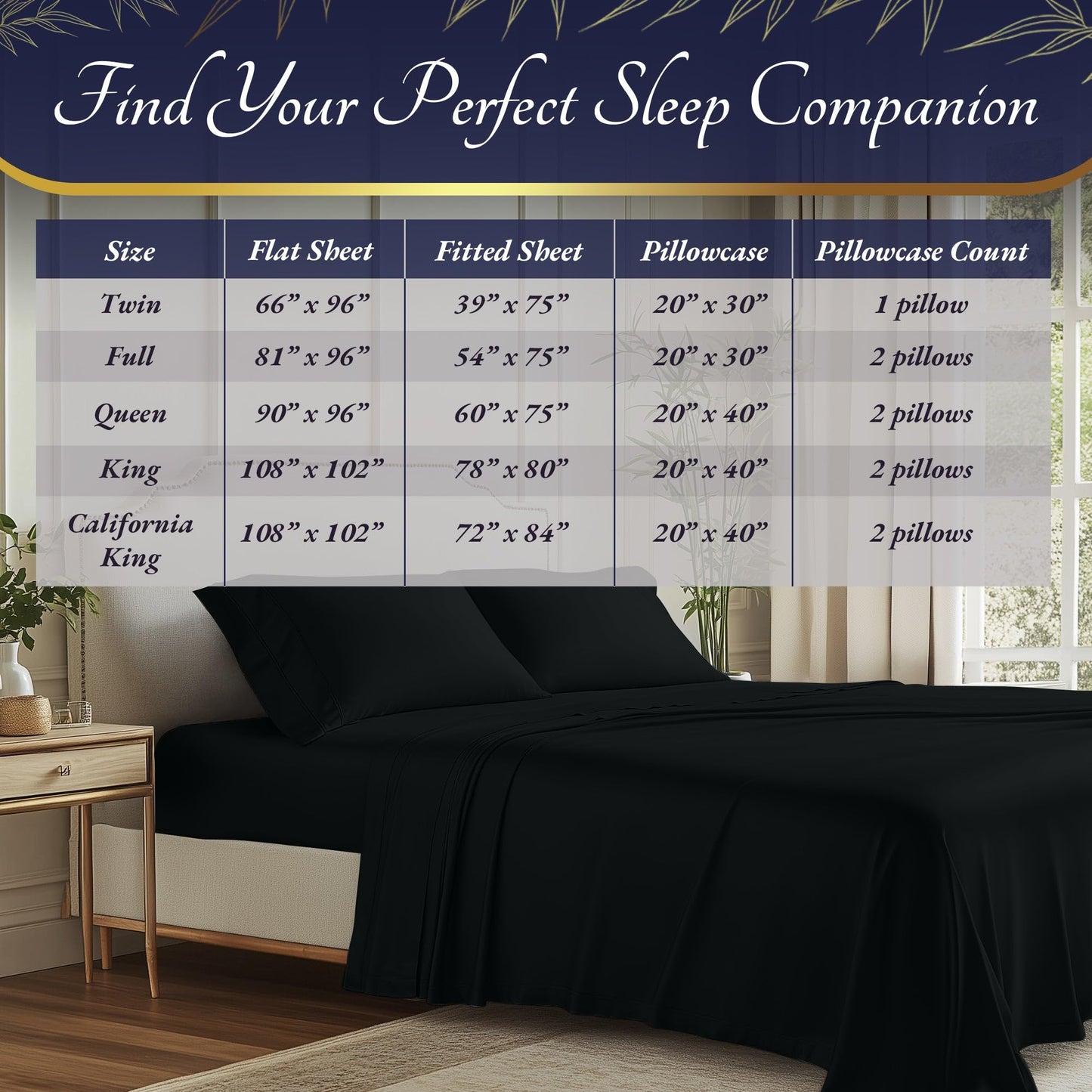 Bamboo Sheet Set - Black