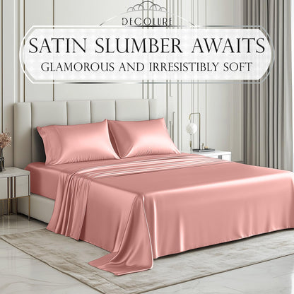Satin Sheet Set - Blush Pink