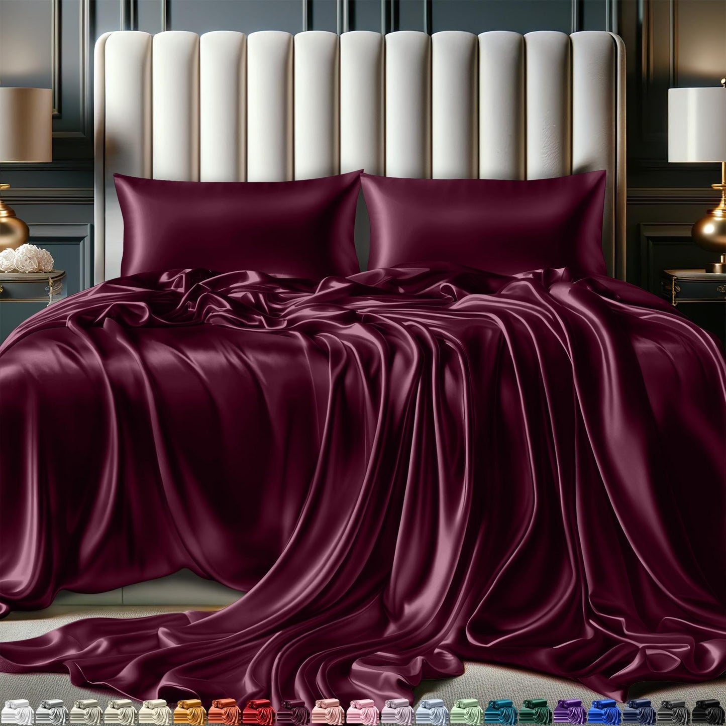 Satin Sheet Set - Rosewood