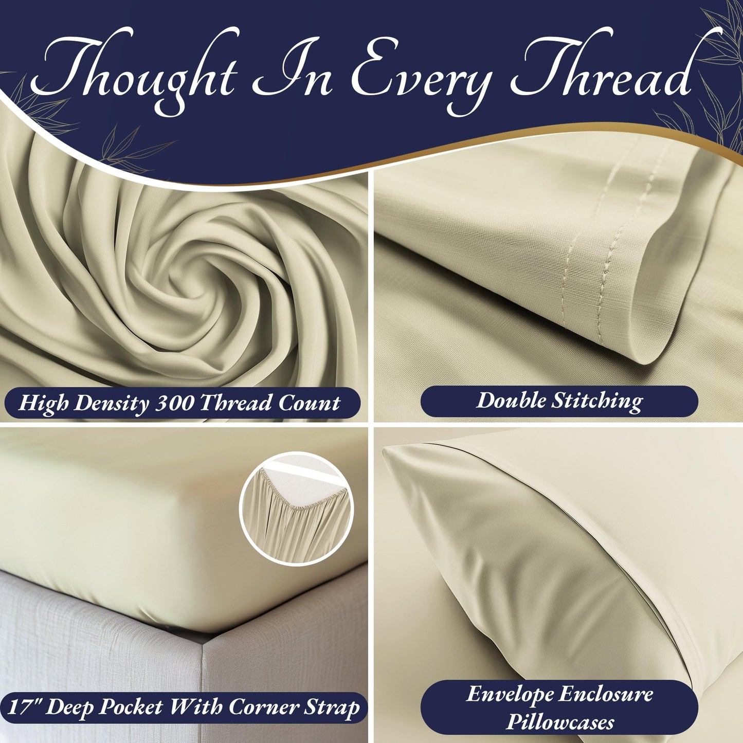 Bamboo Sheet Set - Creme