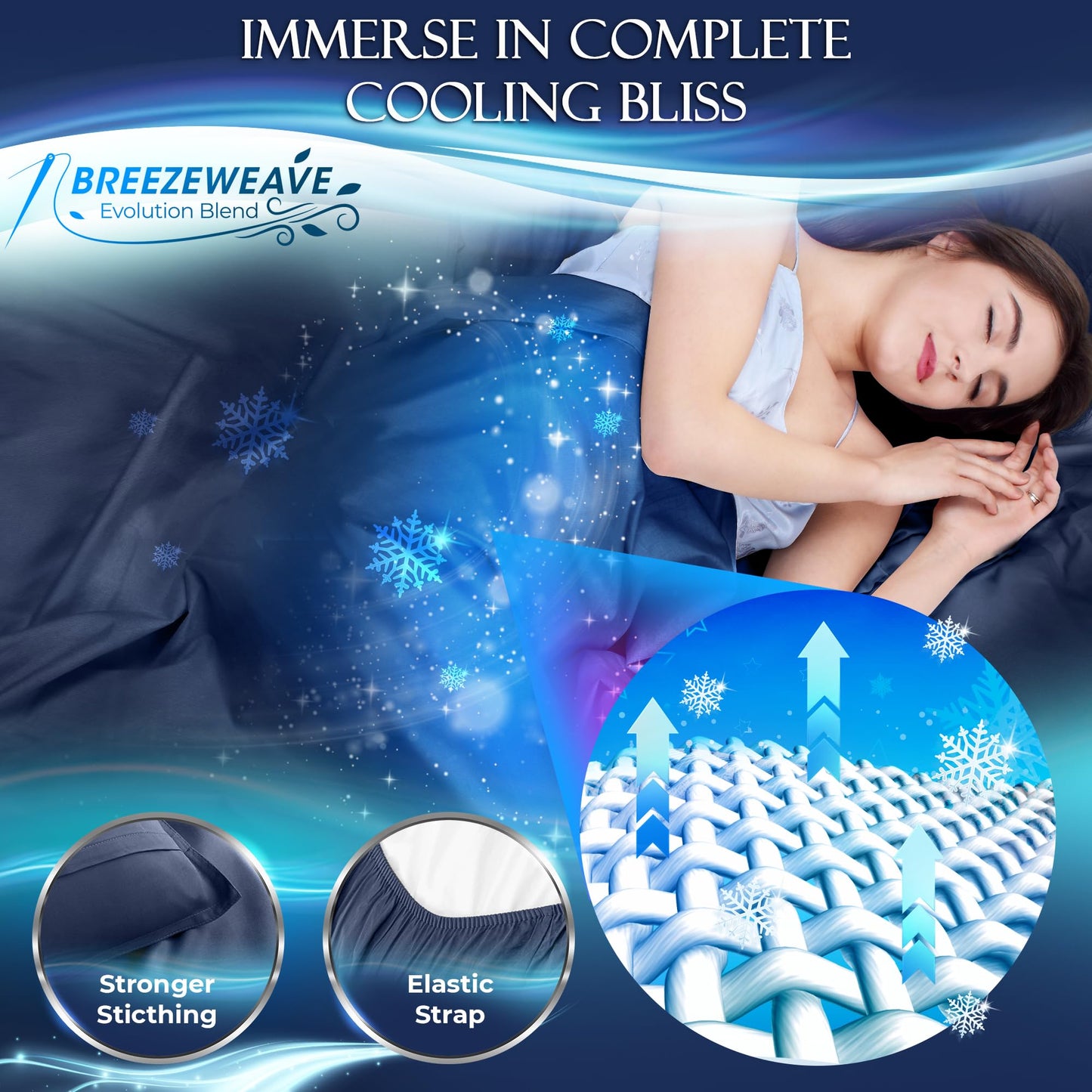 Cooling Sheet Set - Navy Blue